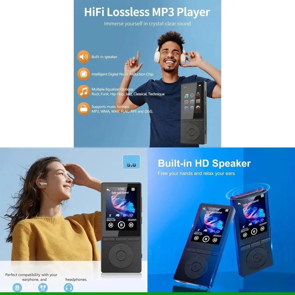 

U55C 5.3 MP3-плеер Hi-Fi звук Дисплей 2,4 фута Металлический корпус Эргономичная ручка Для наружного использования