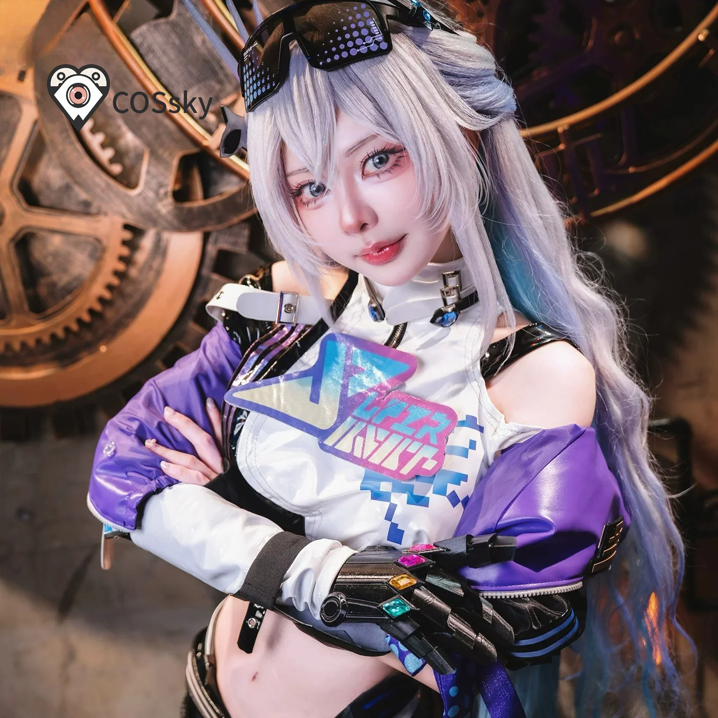 

IN STOCK Sliver Wolf L.V.999 Game Honkai: Star Rail Cosplay Costume leather coat shorts socks gloves Halloween daily uniform