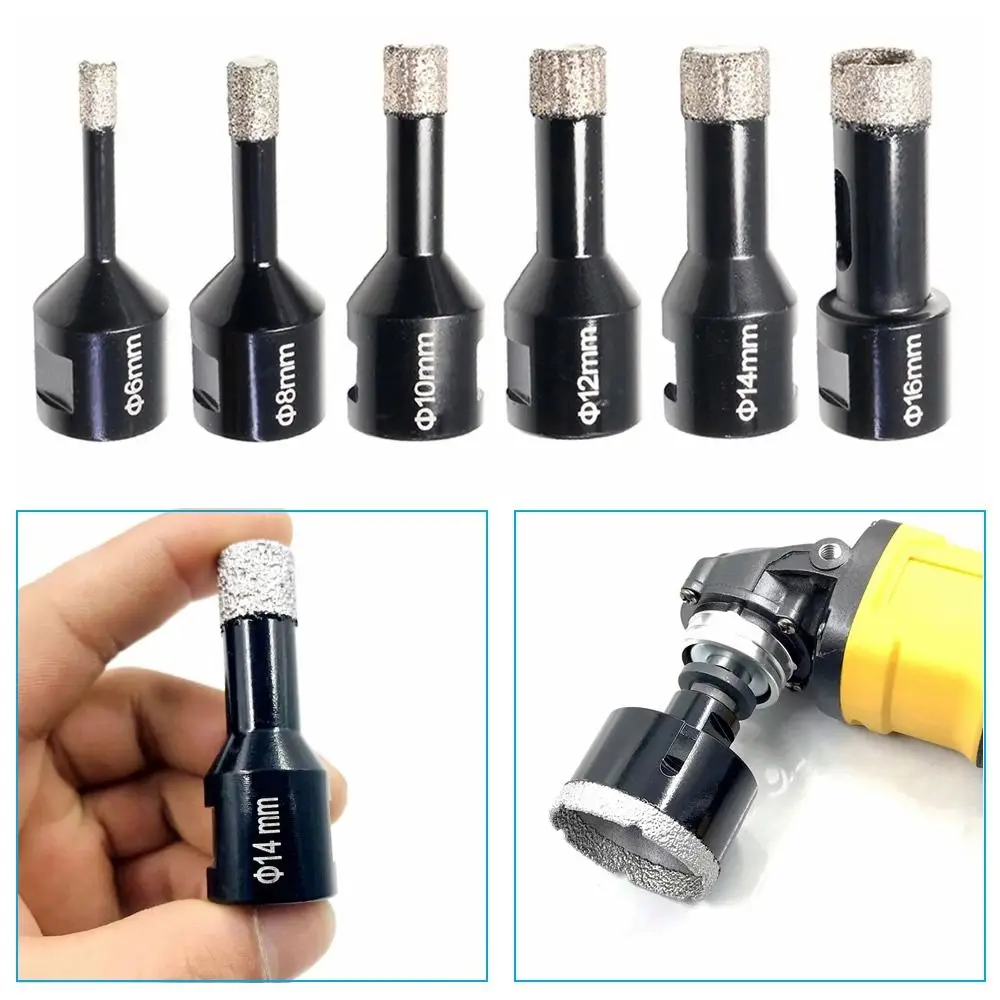 

1Pcs M14 Thread Hole Opener Brazed with Wax Angle Grinder Drill Bit Dry 6mm-25mm Diamond Drilling Core Bit