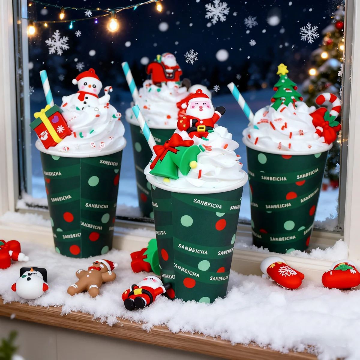 

Милая рождественская поддельная конус для мороженого высотой 19 см - реалистичное украшение из искусственной кожи, новинка, праздничный подарок, декор для вечеринки, рождественский дисплей