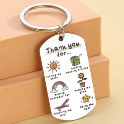 1Pc Teacher Appreciation Gifts Ladies Keychain Cute Thank You Teacher Gift Christmas Thanksgiving Gift Valentine's Day Gift