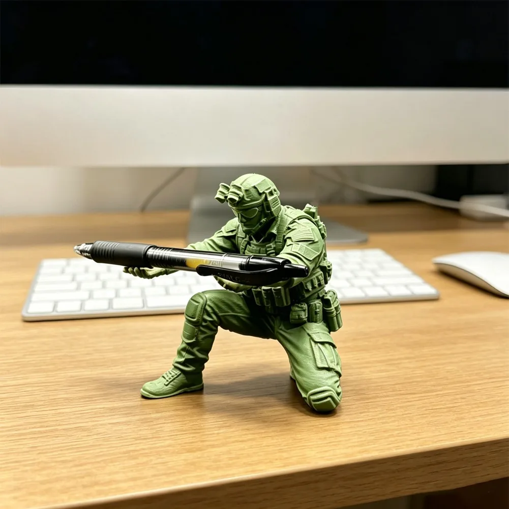 3D Printing Special Forces Pen Holder Office Stationery Organizer Rack Glasses Pencil Stand Creative School Desk Decoration Gift