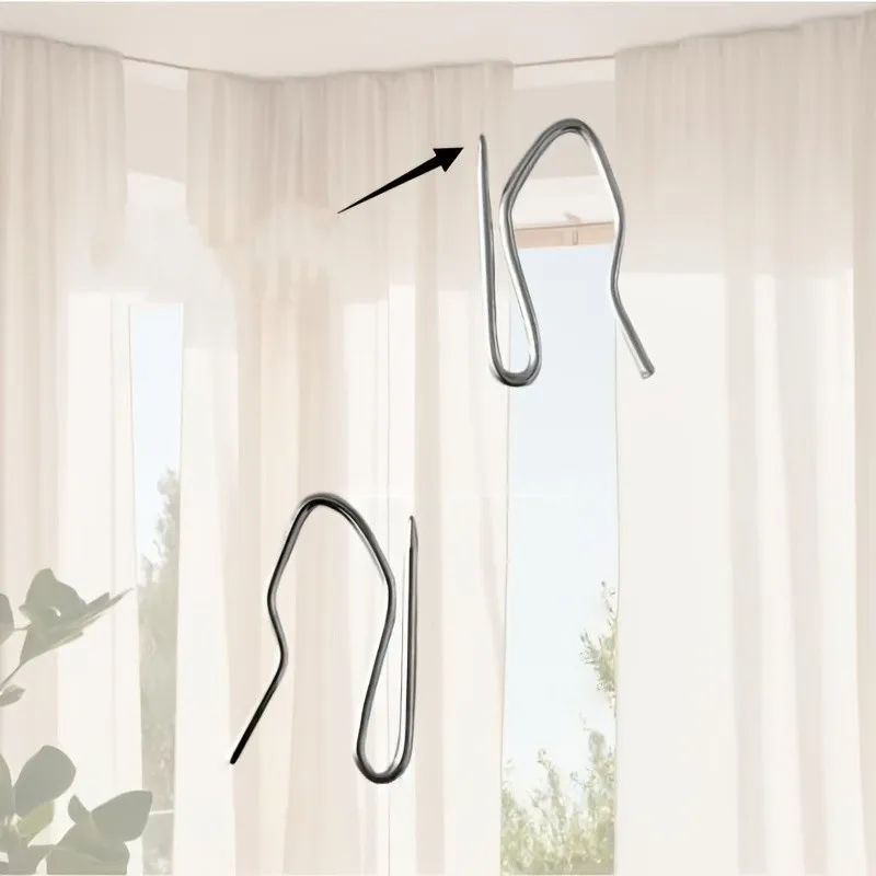 78 pcs 3cm S-Pin Drapery Hooks, Sharp Pointed Tip, Door Curtain Hanging Home Window Drapery, Rust Resistant Durable