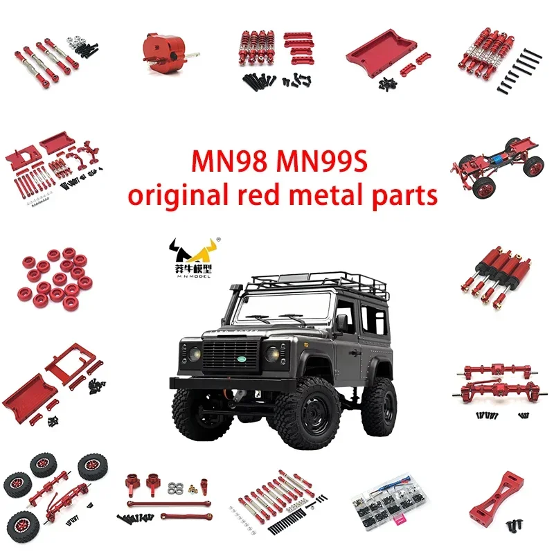 

MN98 MN99S RC Automotive Metal Upgrade Red Accessories Drive Axle Wave Box Shock Absorber Front and Rear Axle and Other Parts