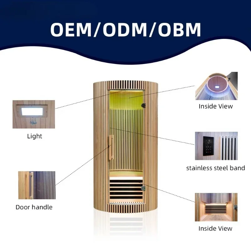 Outdoor traditional combination sauna 1 person dome shower combination