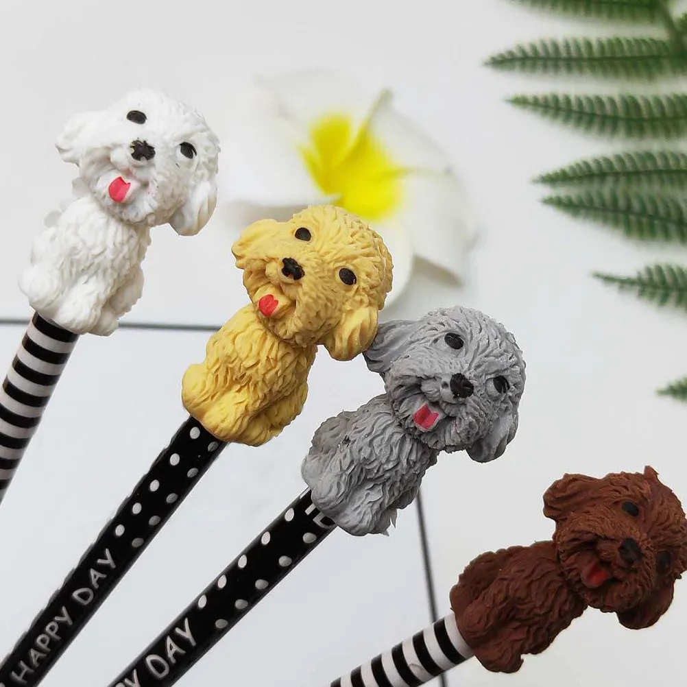 4Pcs Dog Pencil Eraser Set Eco Friendly Soft Rubber Eraser for Classroom Decor Student Gifts Stocking Stuffer