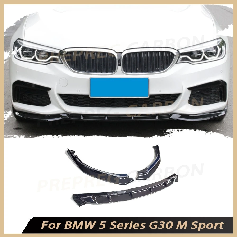 

ABS Carbon Look For BMW 5 Series G30 G31 G38 540i M Sport 2017 2018 2019 Body Kits Front Bumper Lip Car Decoration