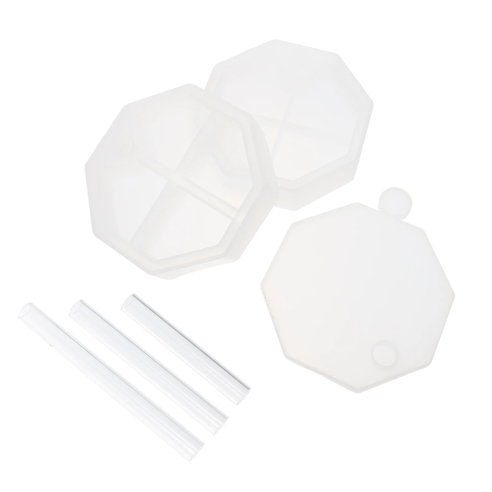 

6pcs Rotating Storage Box Mold Silicone Epoxy Resin Diy Craft Jewelry Making Accessory Reusable Small Size White