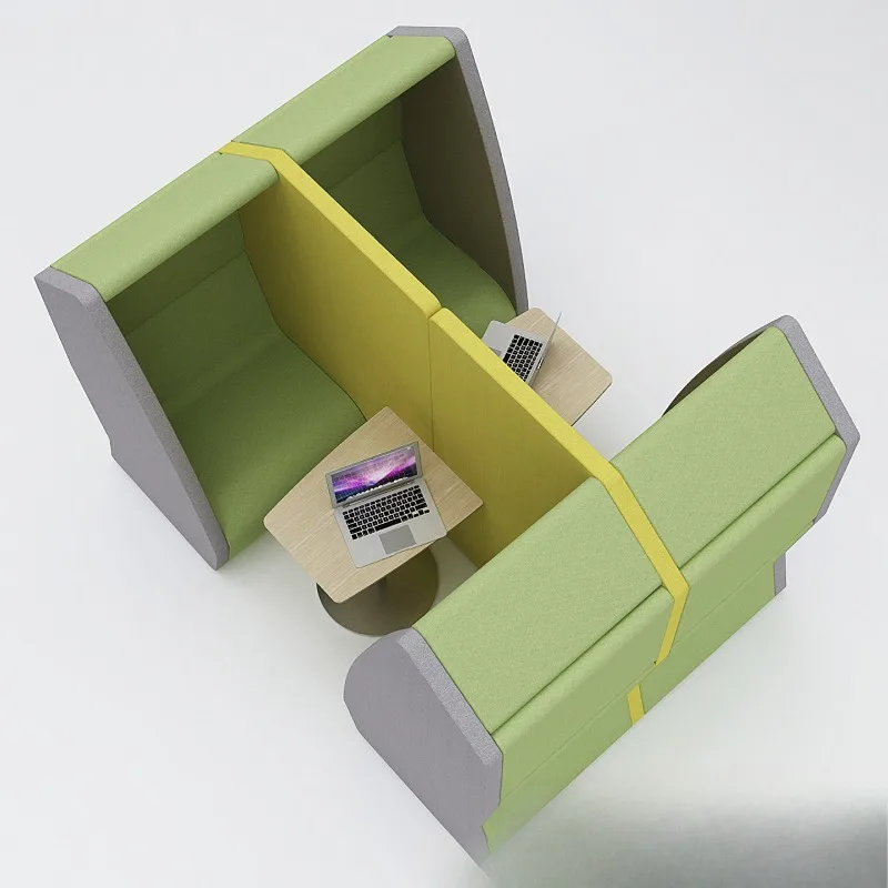 Enclosed baffle super high single office multi-person sofa, private card seat business high back reception to negotiate designer