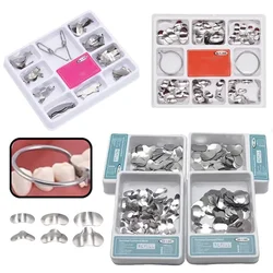 Dental Matrix Band Kit with Metal Rings and Contoured Sectional Matrices for Teeth Restoration and Cavity Preparation