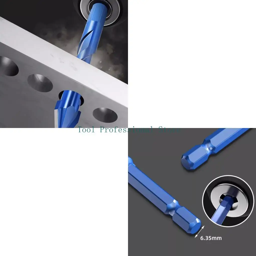 57QF 10 Pieces Angled Tip Hardened Drill Bits For Tile Stone Ceramic And Cement Perfect For DIY Home Improvement