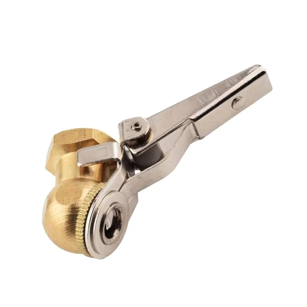 Ball Foot Air Chuck Brass Clip-on Tire Inflator 1/4 Inch Female Thread Hose Tool for Vehicle Garage