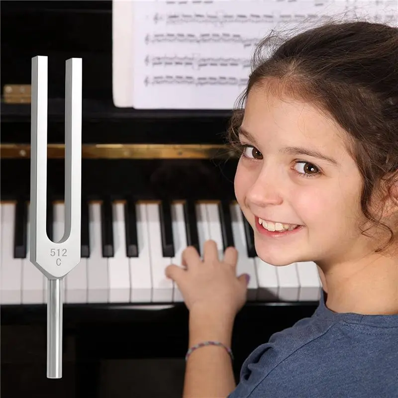 A01F-2X Aluminum Alloy Tuning Forks,512Hz Tuning Fork With Hammers For Nervous System Testing Sound Healing Therapy