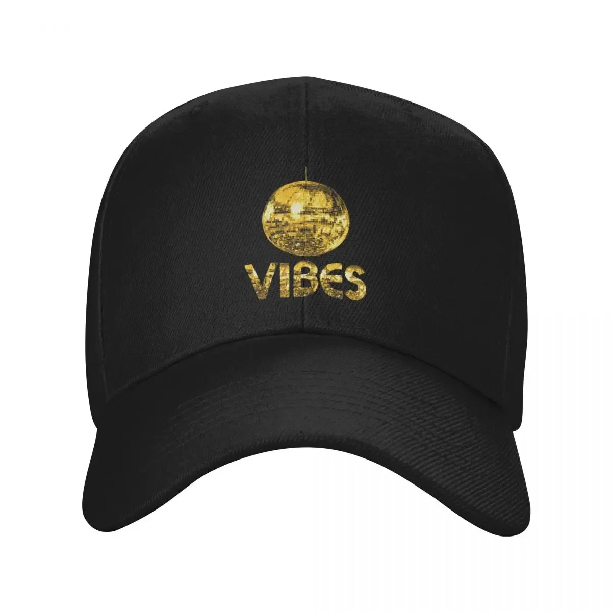 70s Gold Discoball Vibes Baseball Cap hiking hat Funny hats Brand Man cap Women Men's