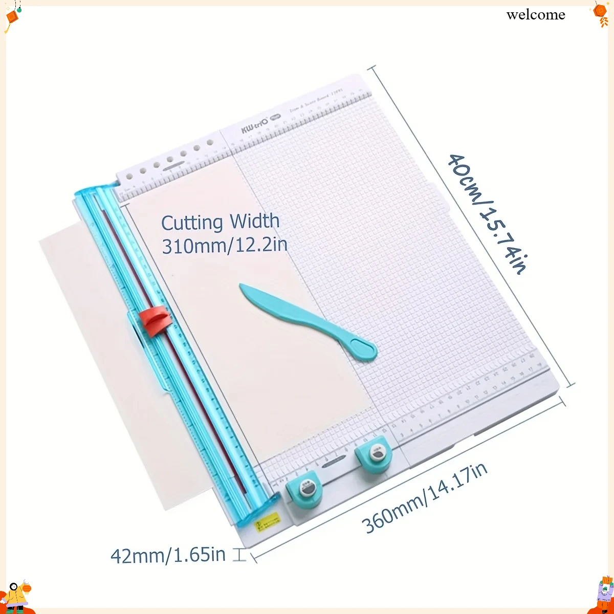 1pc multi-function paper cutter, with functions of paper cutting, scoring, splitting pages, making tassels and hand ropes
