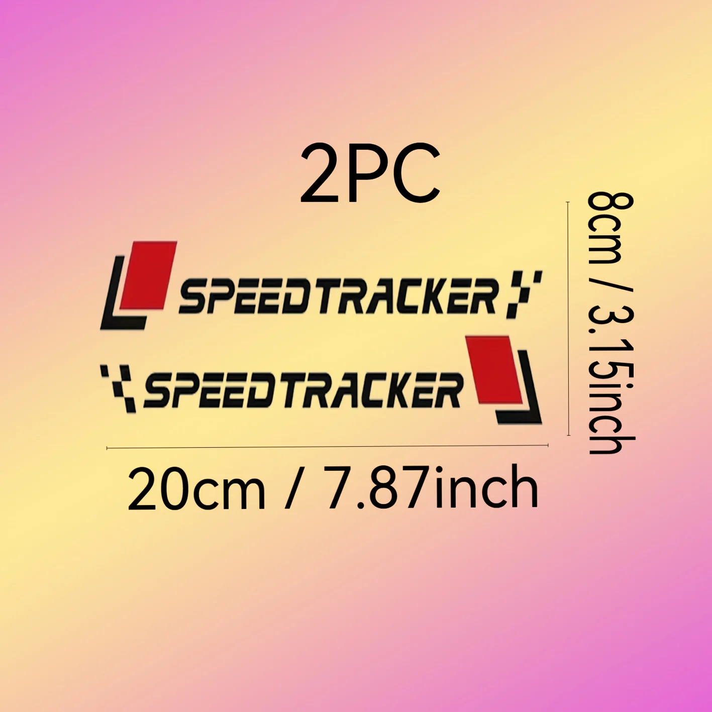 Set of 2 Speed Tracker Stickers for Helmets - Made from Waterproof And Scratch-Resistant PVC,