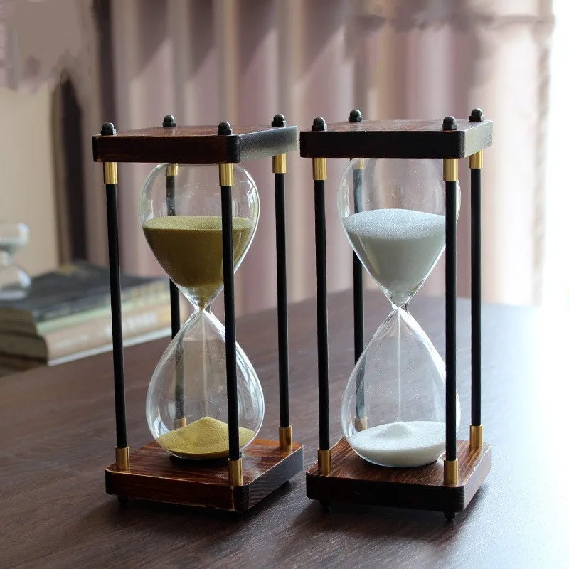 Nostalgic Retro Hourglass Timing Glass Wooden European Creative Home Decoration Graduation Gift Lover Birthday gift