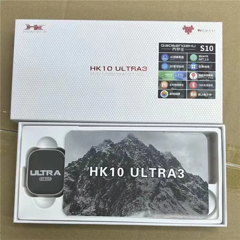 Smartwatch الرجال 2025 الأصلي HK10 الترا 3 49 مللي متر 4G ROM NFC GPT GPS البوصلة ساعة بلوتوث دعوة ساعة ذكية الرجال لهدايا العيد