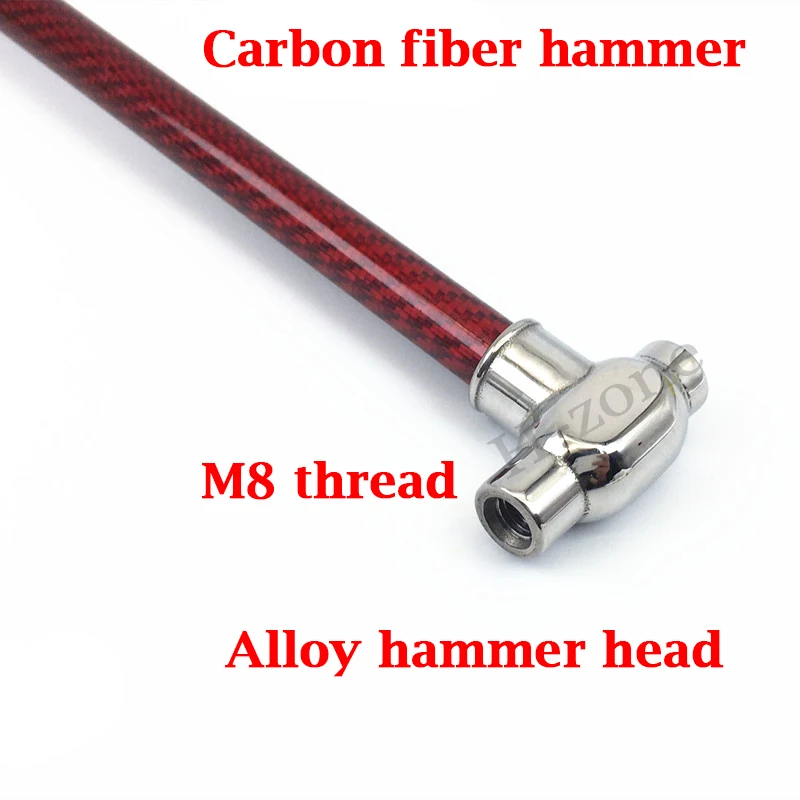 Car dent repair titanium alloy percussion leveling hammer carbon fiber rod hammer head sheet metal restoration anti-slip hammer