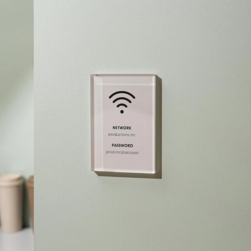 Custom Pastel Acrylic WiFi Password Sign,Personalized Home Airbnb Hotel Business Office Salon Shop Clinic Guest Network Internet