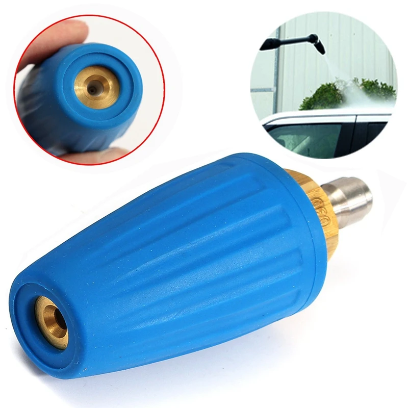 400PSI Turbo Rotating Spray Nozzle 360 Degree Rotating Turbo For Pressure Washer With 1/4Inch Quick Connect Plug