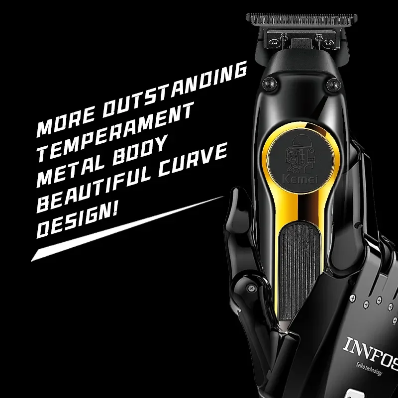 Kemei Rechargeable Hair Clippers kit Professional DLC Blade Electric Trimmer Men Barber Cordless Shaver KM-2242 KM-2351 KM-3209