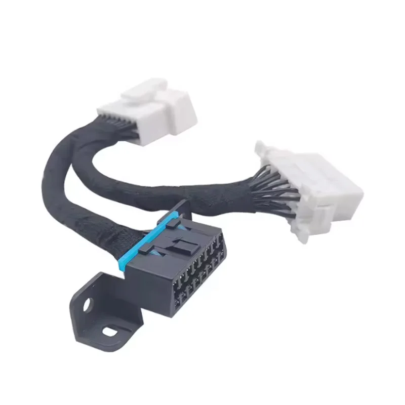 16 Pin OBD2 OBD Splitter Extension Cable One Male To Two Female Y Cable Diagnostic Scanner Connector Adapter Car Code Reader