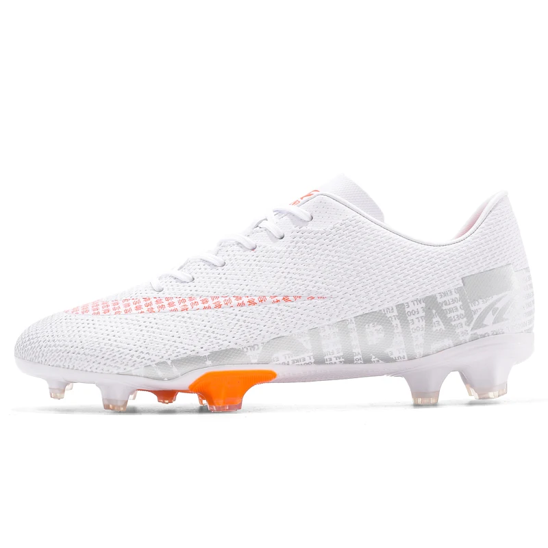 Men Two-tone Football Boots Black And White Stitching Upper High-top Soccer Shoes High Quality Cleats New Arrivaling