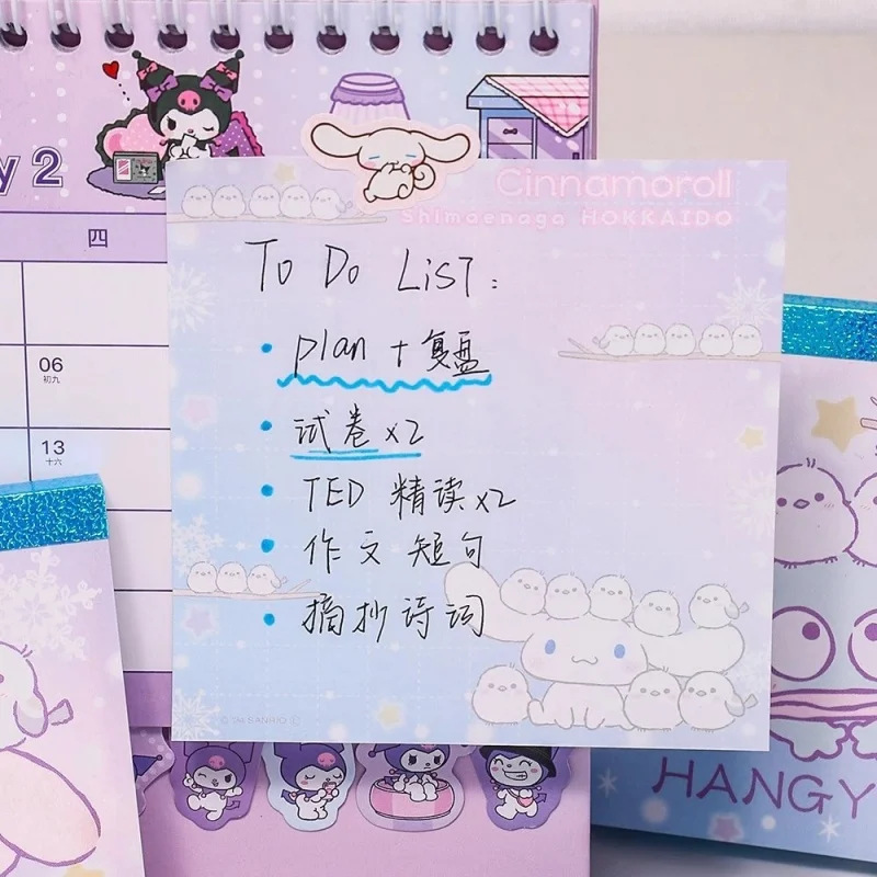 6 Buah/Banyak Sanrio Kuromi Cinnamoroll Hangyodon Memo Pad Kreatif N Kali Alat Tulis Label Notepad Bookmark Post Perlengkapan Sekolah
