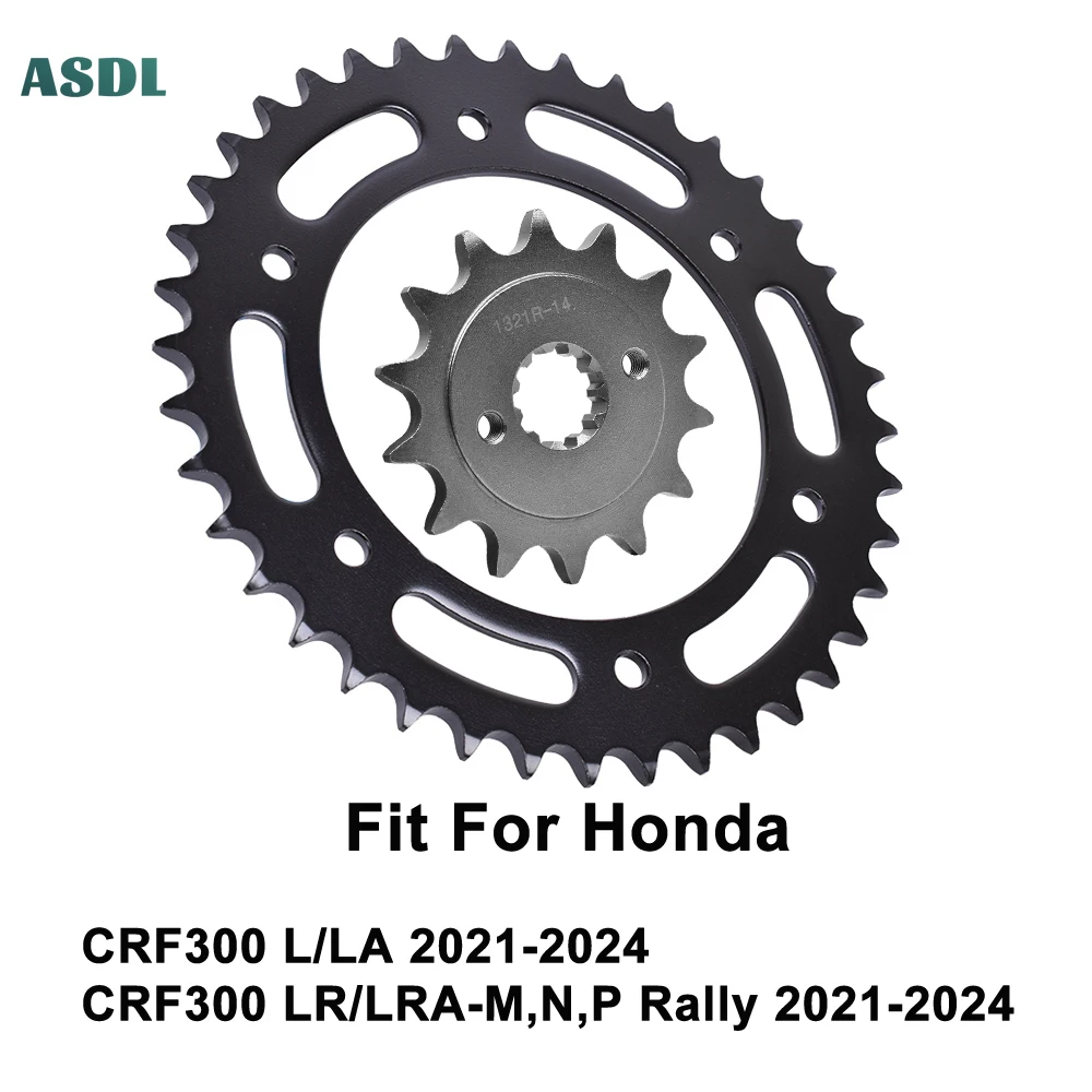 

Motorcycle Front and Rear Sprocket Kits 40T 14T for Honda CRF300 L 2021-2024 CRF300 LR/LRA-M N P Rally CRF 300 Carburized Steel