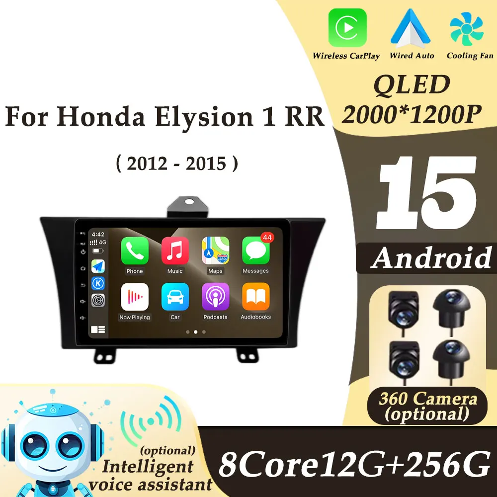 

10” for Honda Elysion 1 RR 2012 - 2015 Video Audio Car Radio GPS Navi Android Auto CarPlay Split Screen DSP Stereo No 2 din BT