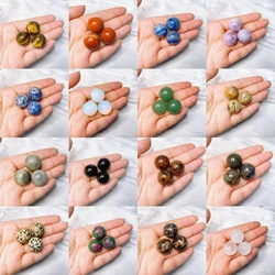 16mm Mini Sphere Natural Amethyst Ball PocketGemstone Crystal Quartz Reiki Healing Mineral Round Bead Home Decor aquarium Gift