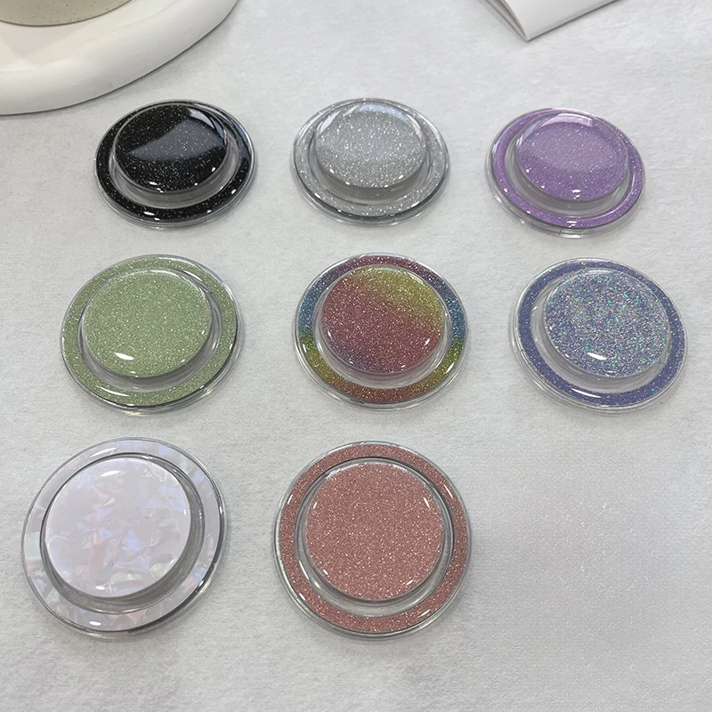 Y2K 3D Glitter สีสันรอบแม่เหล็กผู้ถือ Grip Tok Griptok ขาตั้งโทรศัพท์รองรับ iPhone 14 สําหรับ Pad Magsafe Smart Tok