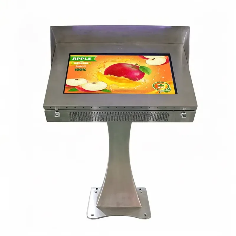 Smart Table Bright Outdoor Capacitive Screen Ad Stand Kiosk Lcd Advertising Displays