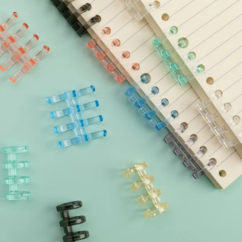 Mini Lose blatt Binder Clips 4 Ringe DIY Bindemittel für Notebook Album Journal Planer Spiral ring Kalender Kreis Bindung Lieferungen