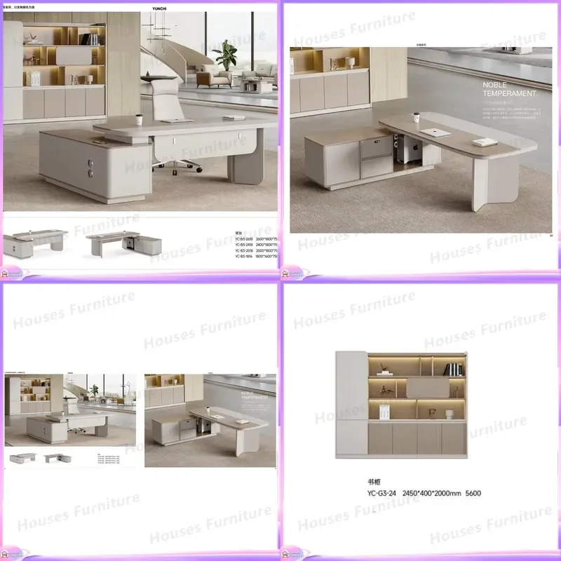Modern Luxury Executive Desk Durable Eco Friendly CEO Office Table Commercial Business Furniture Large Workstation for