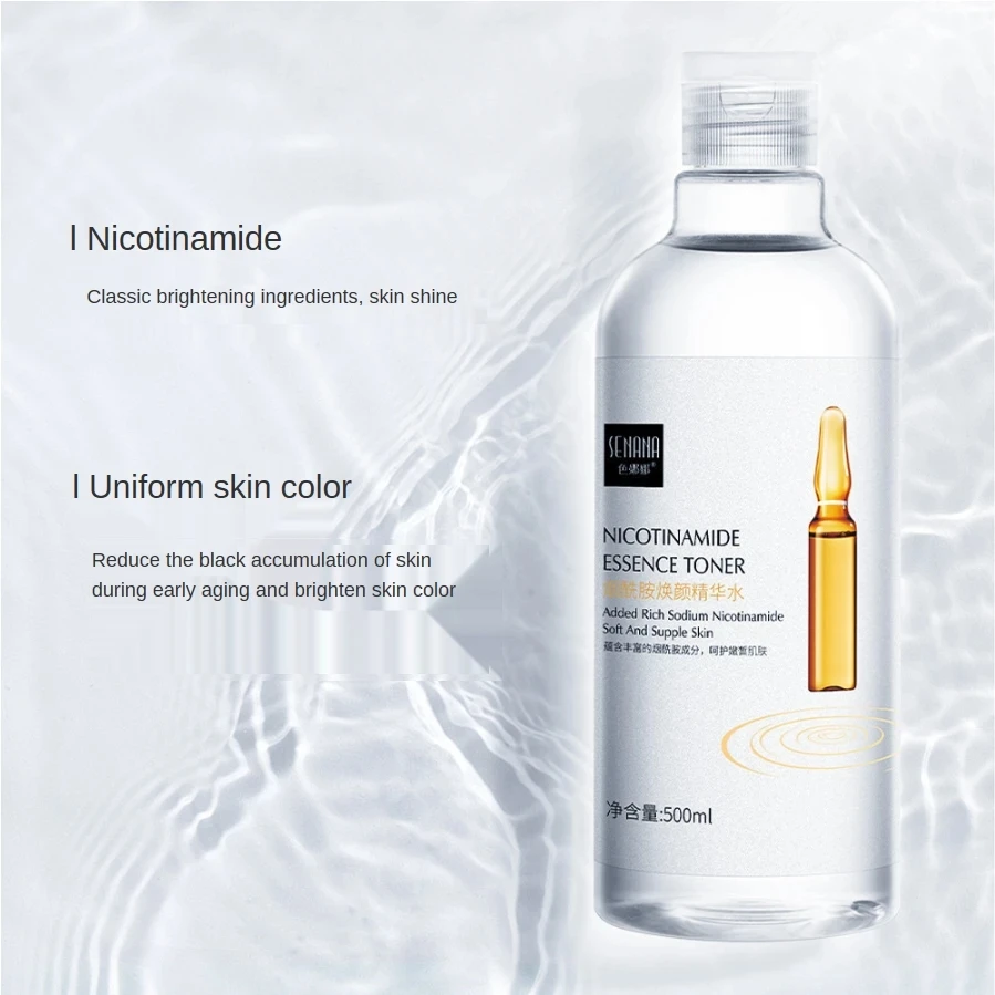 500ml Large Capacity Essence Water Niacinamide Improve Dull Hyaluronic Acid Moisturize Dry Skin Facial Beauty Care Toner