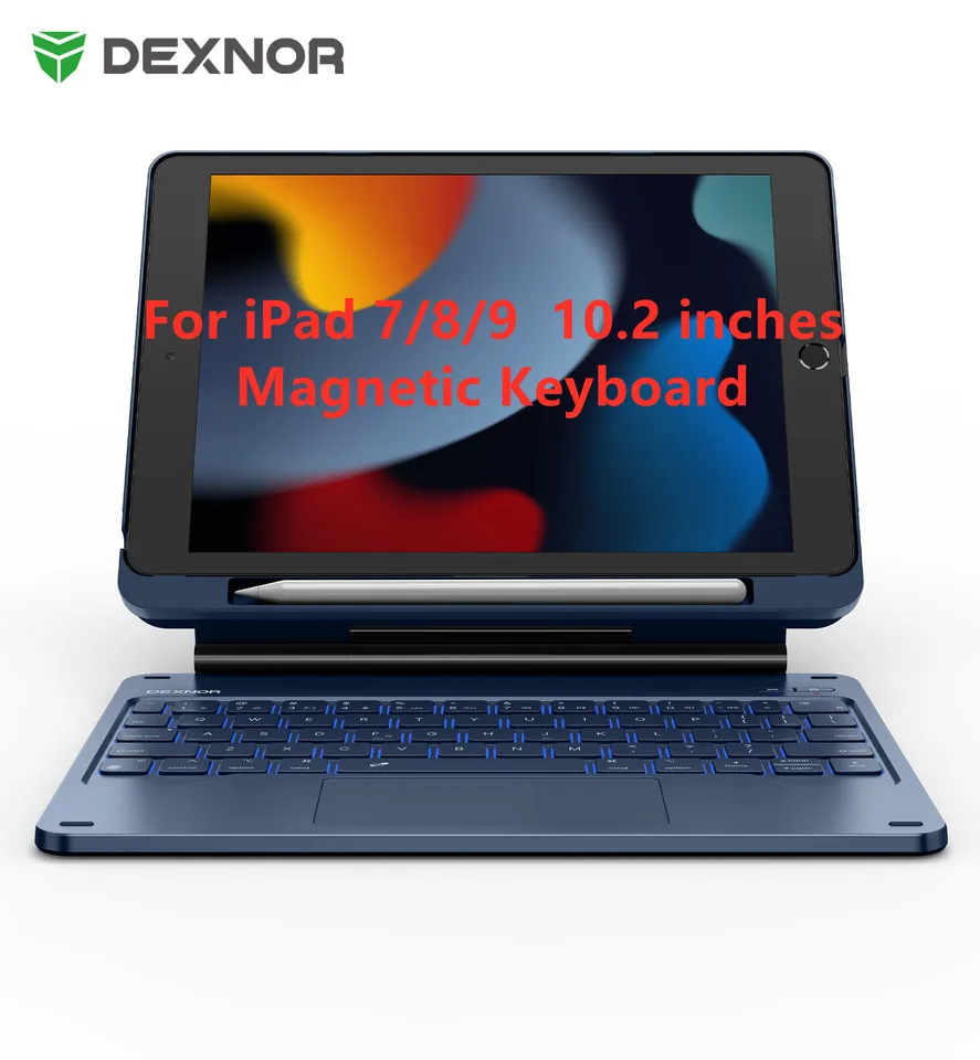 Dexnor-磁気キーボードケース,Bluetoothワイヤレス,10.2インチ,第7世代