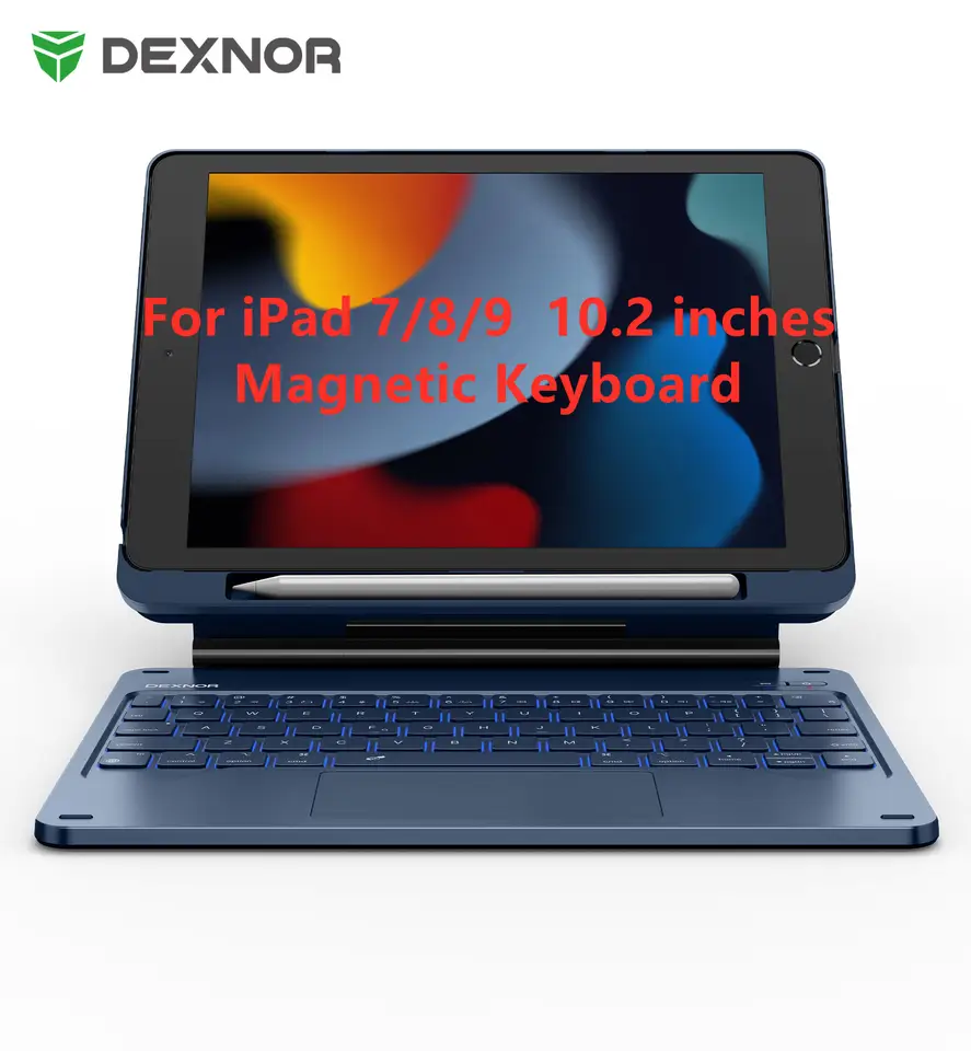 Magnetic Keyboard Case with Floating Stand for 10.2-Inch iPad 7th-9th Gen