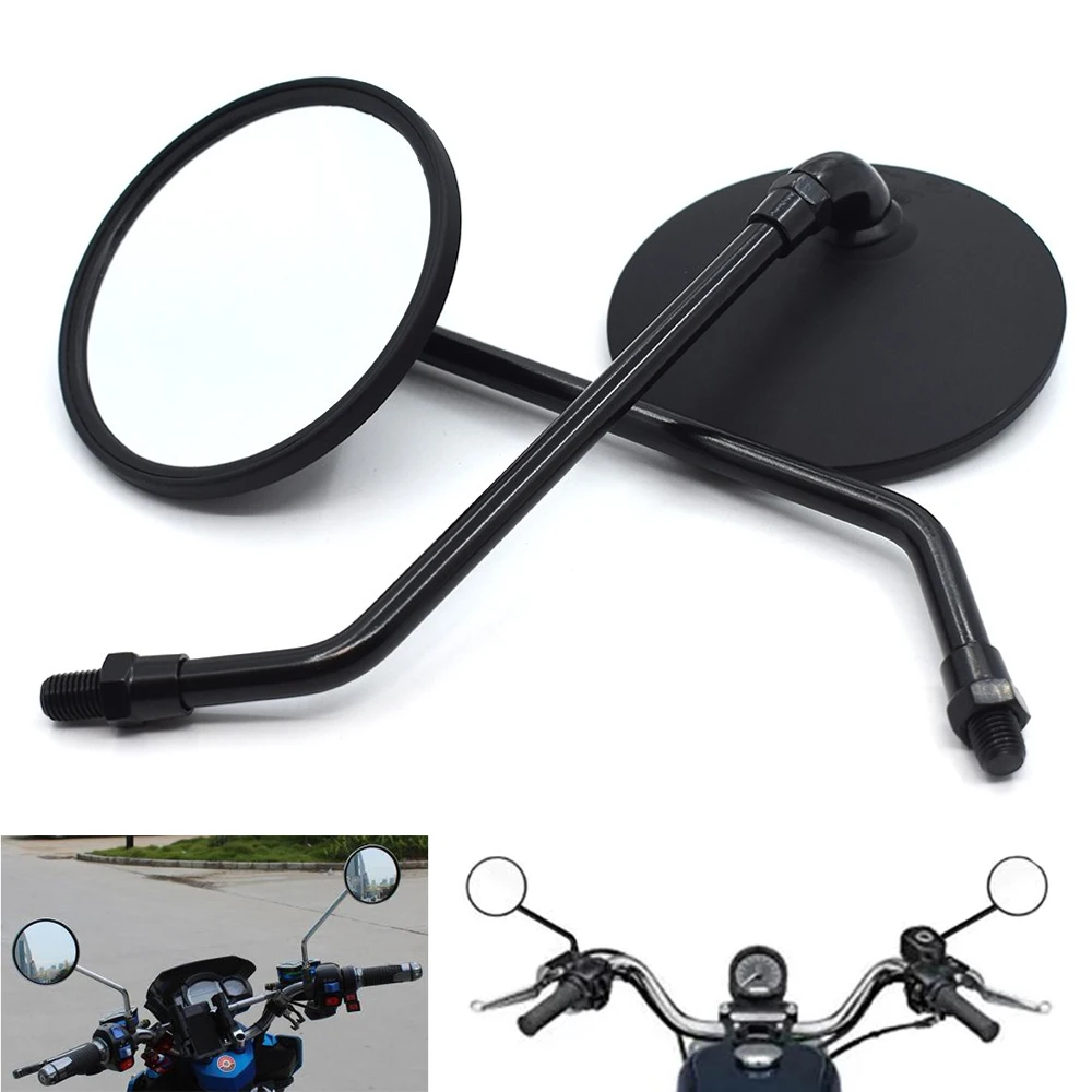 Universal Round Motorcycle Mirrors 10MM Rearview Side Mirrors For YAMAHA XMAX200 XMAX250 XMAX300 XMAX400 MT-07 MT-09 MT 07 MT 09