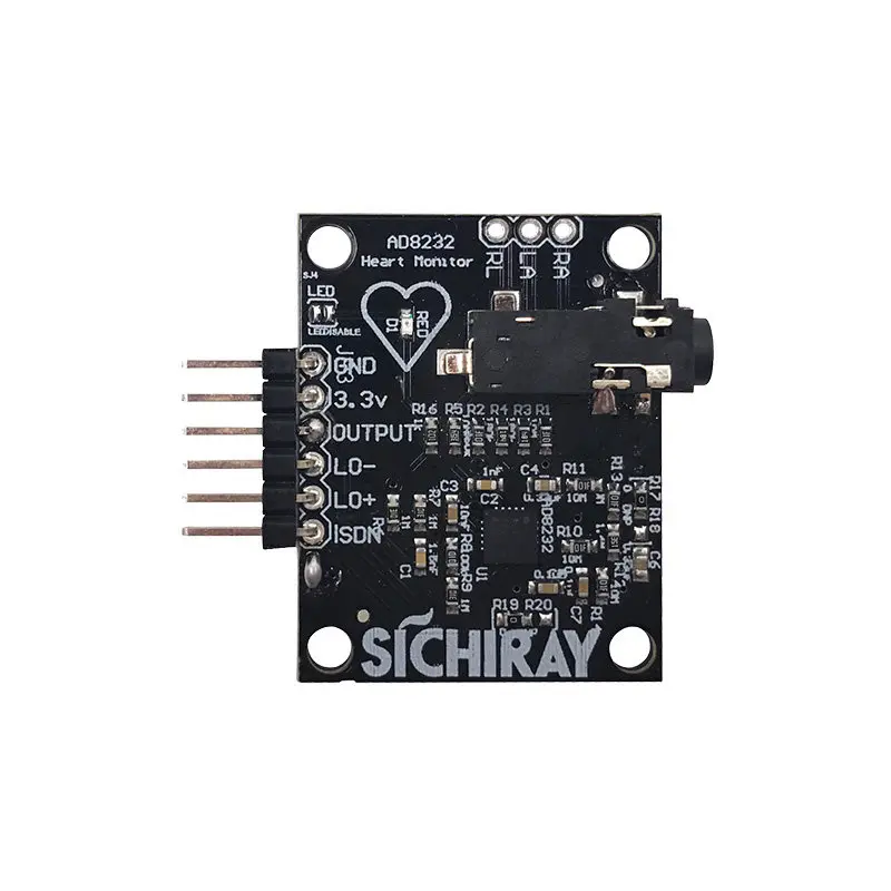 Royi Store AD8232 ECG Sensor Pulse Heart Rate ECG Acquisition Module Analog Measurement ECG Detection Single Chip Microcomputer
