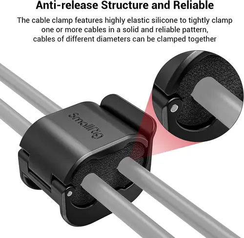 Imagen 2 del producto Abrazadera de cable de cámara SmallRig (4 piezas) para cable SDI/micrófono Cable de cámara DSLR Soporte de montaje de bloqueo Cable de 2-7 mm - 3685