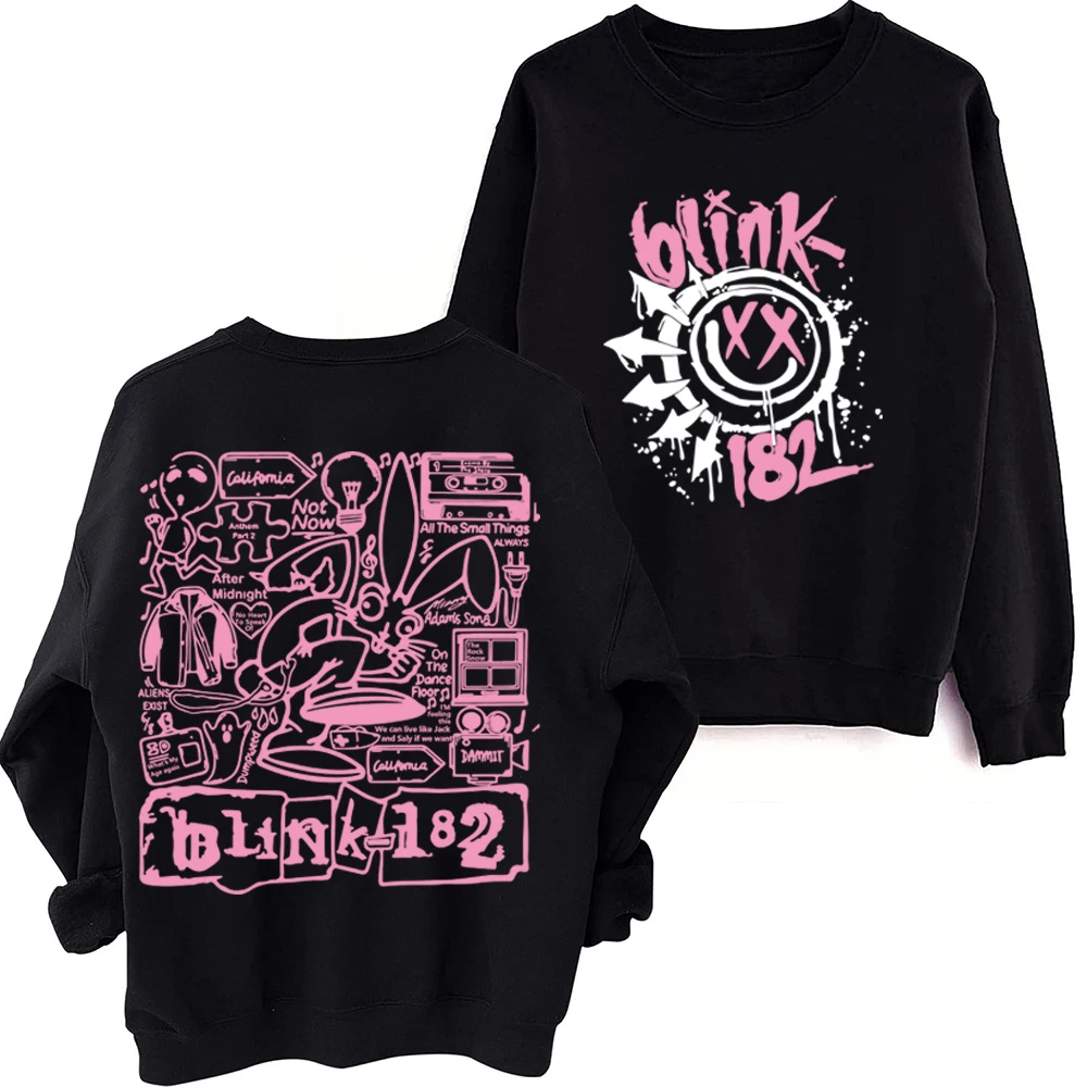 Blink 182 Hot Tour 2024 Plus Size Crewneck Sweatshirt Hoodie Graphic Sweatshirt Man Woman Oversized