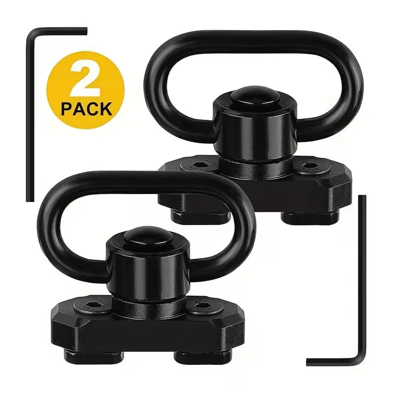 2er-Pack Zwei-Punkt-QD-Schlaufenhalterungen, 8 verschiedene Punktpositionen 45 ° Rotationsverriegeltes Design, für die Jagd, Zubehör für Spielzeugwaffen – Detail 1