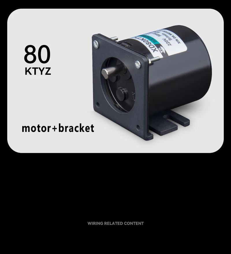 80KTYZ Sumbu Eksentrik 220V 60W AC Motor Sinkron + Braket 5Rpm -110Rpm Motor Mikro Motor Magnet Permanen Kecepatan Rendah