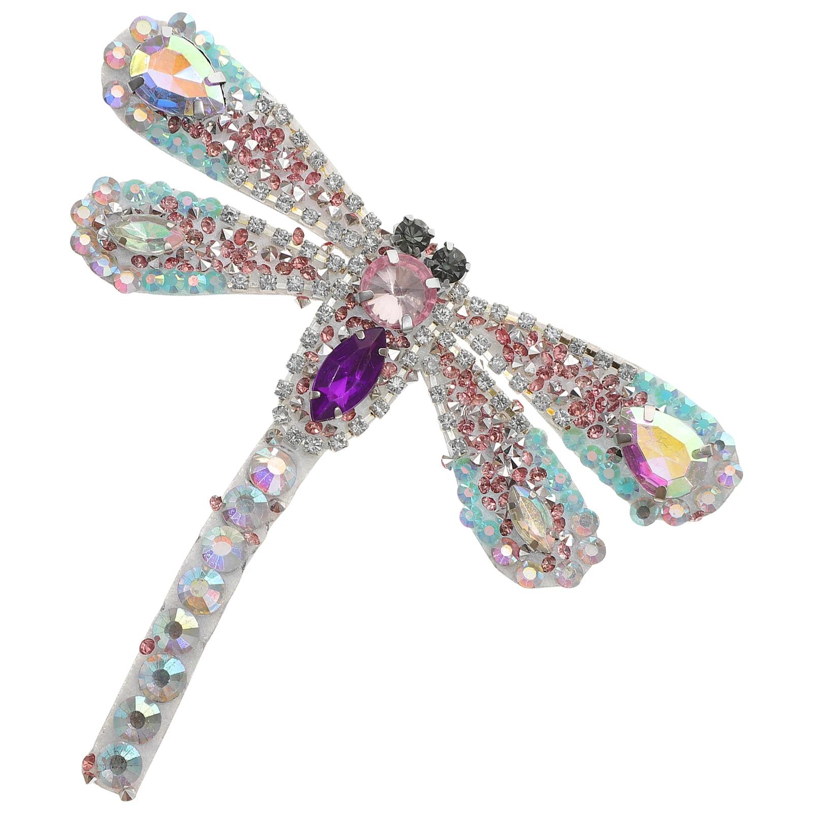 

Rhinestone Appliques 83x98mm Pink AB Rhinestones for Shoes Bags Hats Clothes DIY Patches Decorative Accessories Shoe Rack
