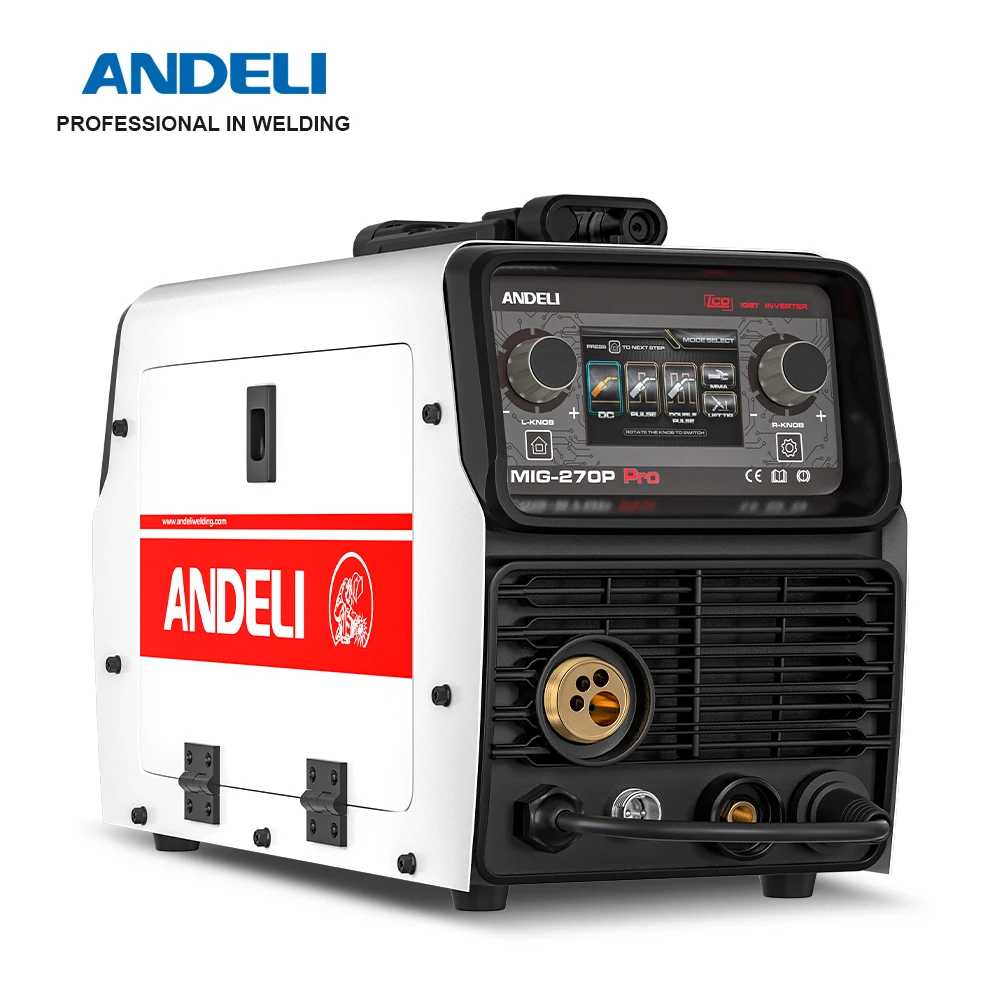 ANDELI 220V MIG Welding Machine LCD Screen Double Pulse  MIG Welding Machine