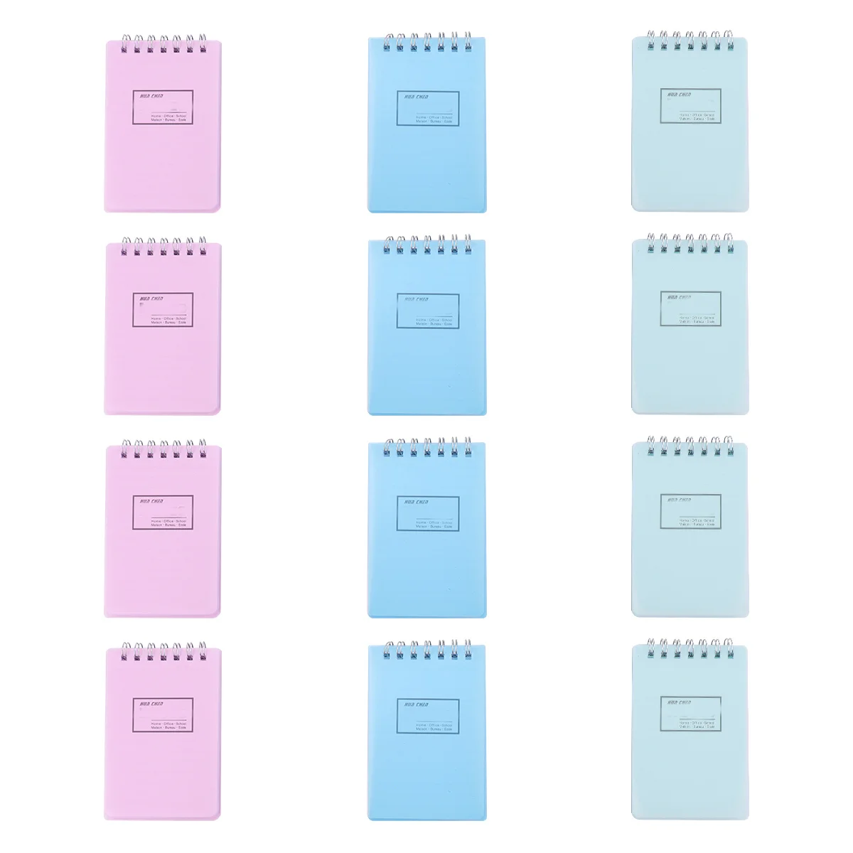 

12Pcs Coil Notebook Binder Ring Design Portable Mini Notepad for Study Cards Memo Pads School Stationery Creative Simple