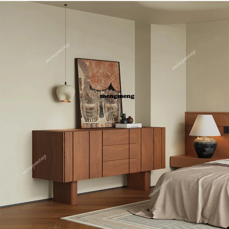 

Mid-century Style Solid Wood Sideboard French Retro Simple Dining Room Storage Cabinet Designer Living Room Home Furniture