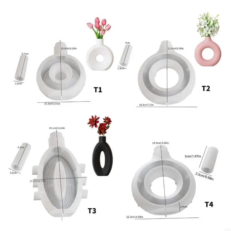 

87HC High Temperature Resistant Silicone Vase Mold Plant Holder Home Decoration Mould